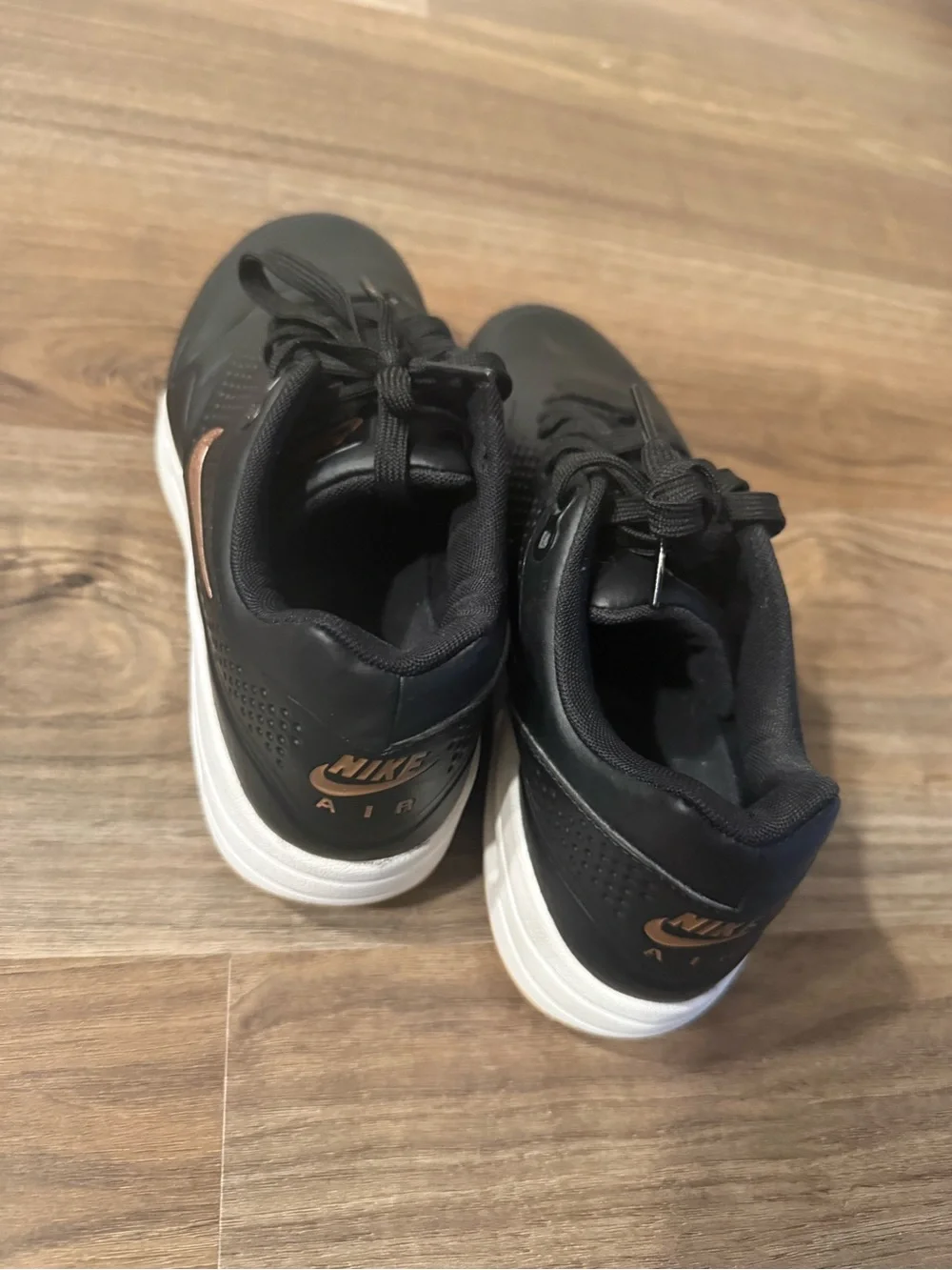 Nike Air Max 1 G Spikeless Golf Shoes Black Metallic Rose Gold / Bronze Gum Sole